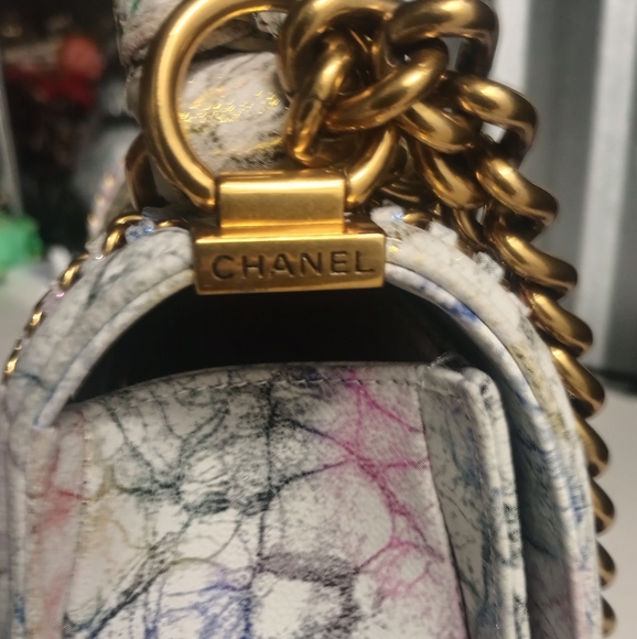 Chanel Multi Color Snakeskin Boy Bag - Picture 8 of 15